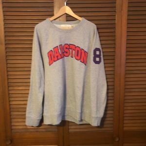 Dalston. London Gray Sweatshirt with Number Detail.